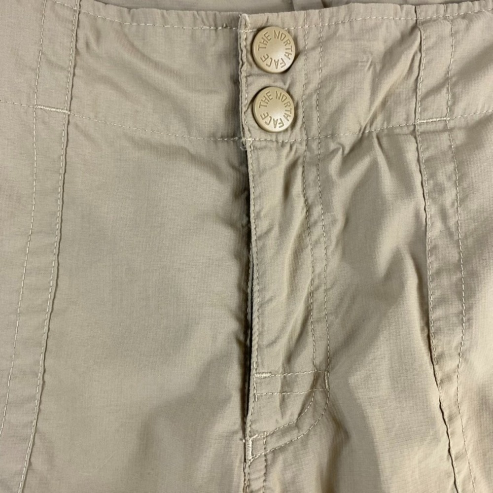 North Face Hiking Pants Capri Sz 12 Beige Nylon Lightweight Camping - Picture 3 of 14